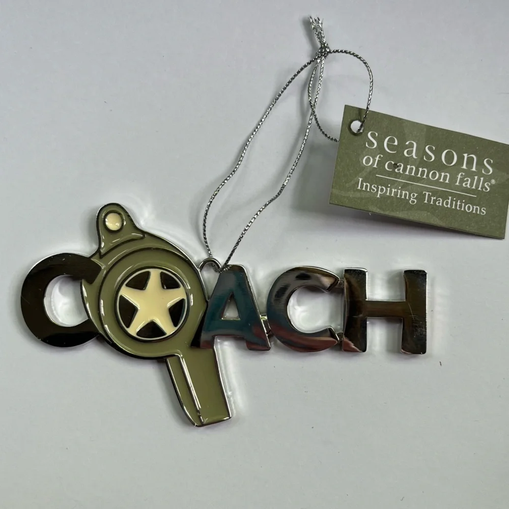 Seasons Of Cannon Falls • NWT Silver Coach Holiday Christmas Ornament